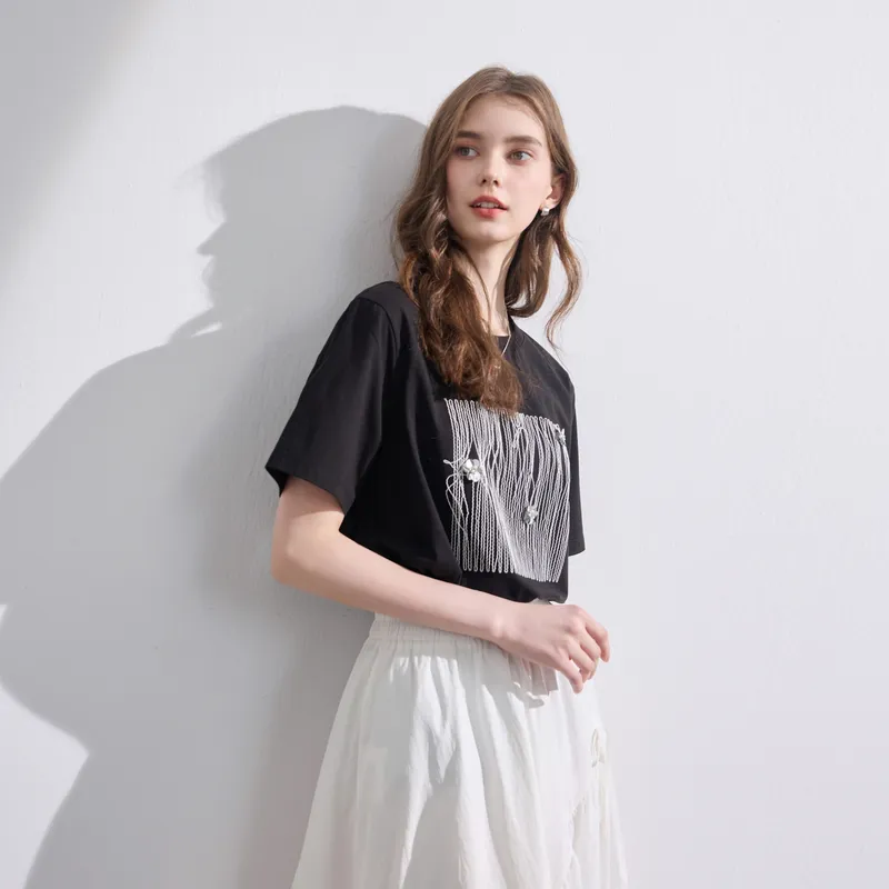 3COLOUR T Shirt Women's Classic Black-3