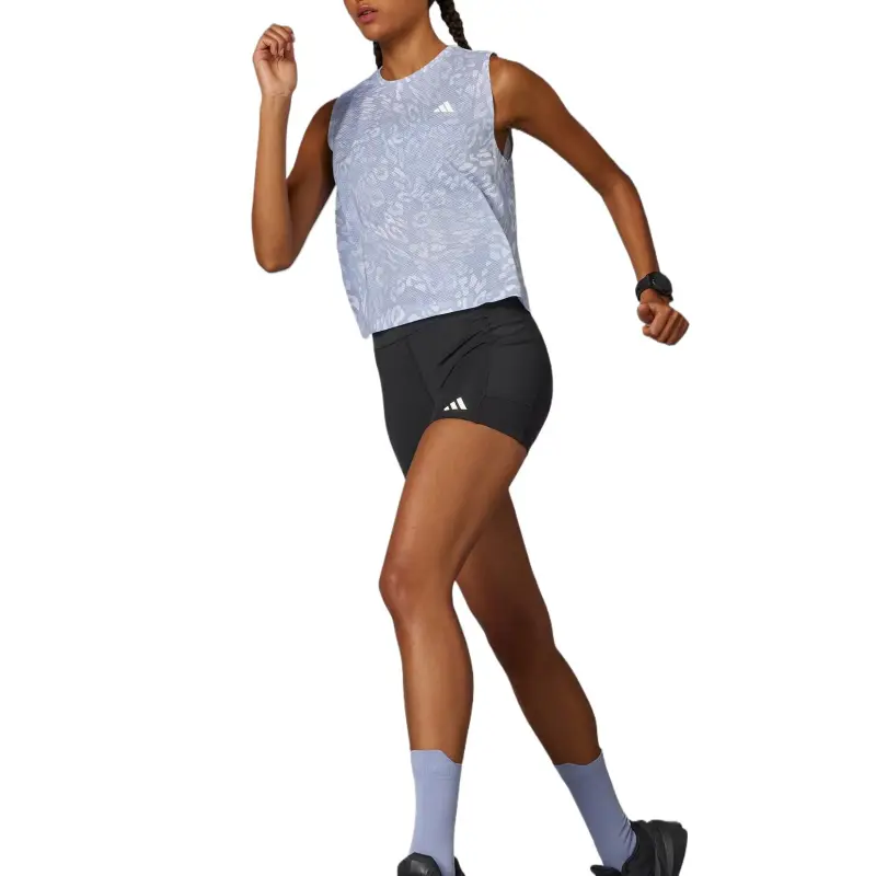 Adidas Free Shipping With AdiClub Own The Run Climacool 3 Stripes Tank Top-2