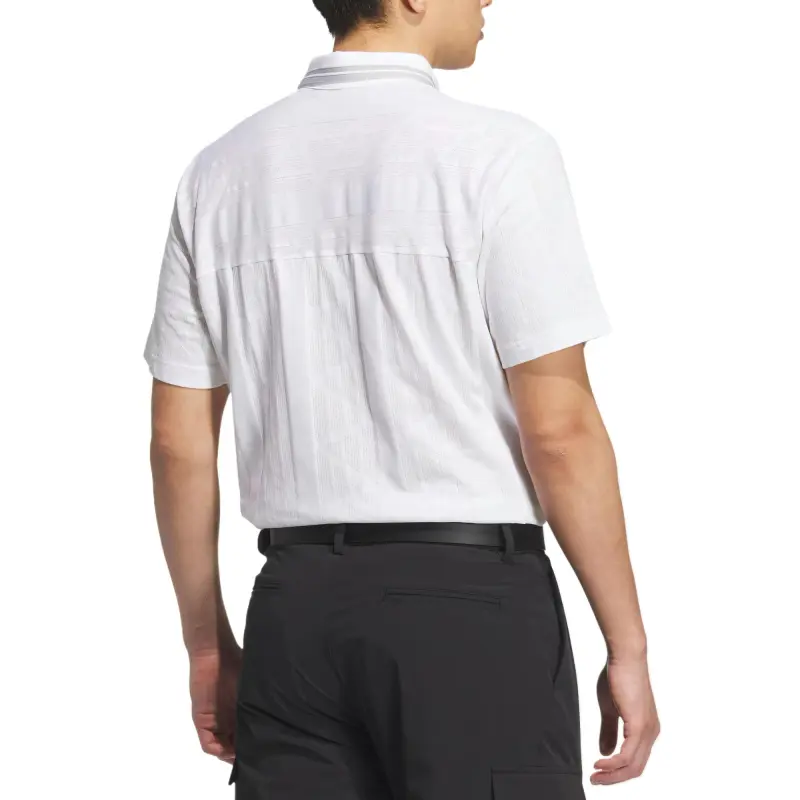 Adidas BADGE OF SPORT JACQUARD LOGO Polo Shirt Men's White-1