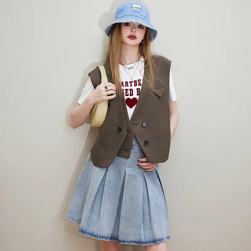 ELF SACK Denim Short Skirts Women's-9