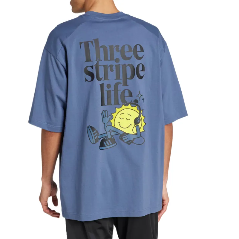 Adidas T Shirt Unisex Dark Blue-2