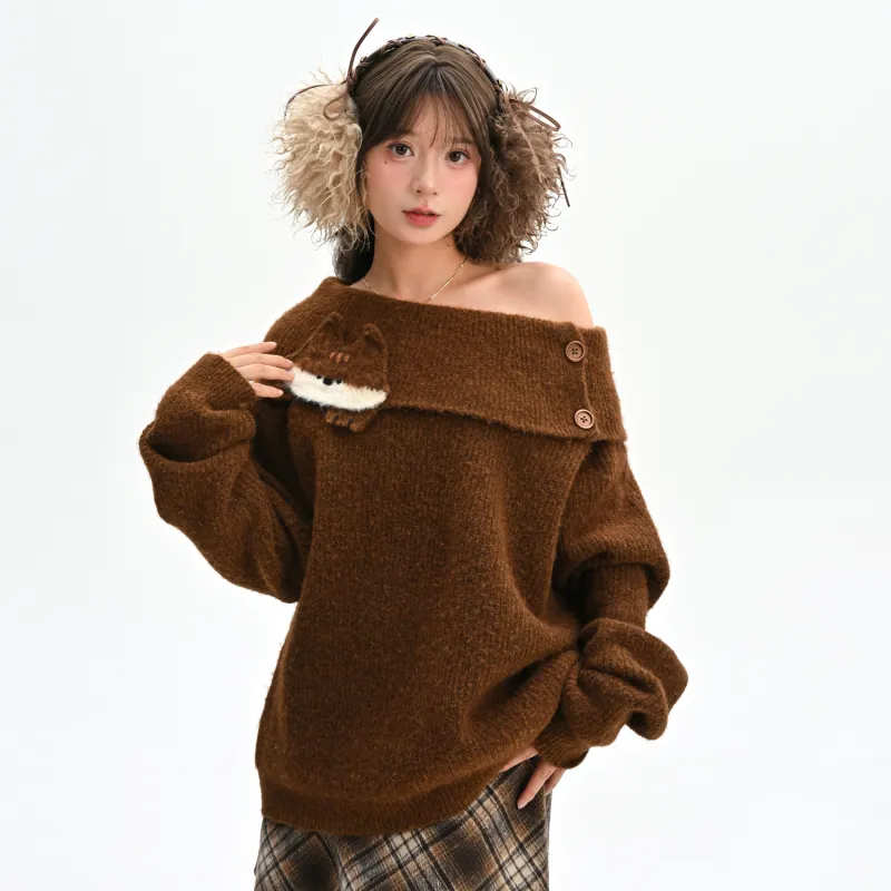 SNBL Sweaters Women's Brown-5