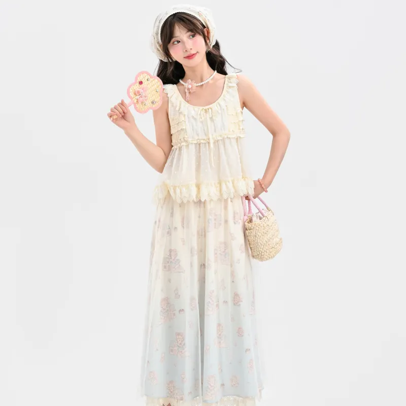 SNBL Casual Long Skirts Women's Apricot-5