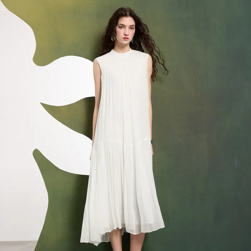 3COLOUR Sleeveless Dress Women's Pearl White-3