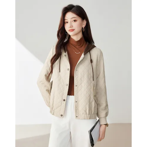 Like The Age Of Water Velvet feel Coat Women's Khaki