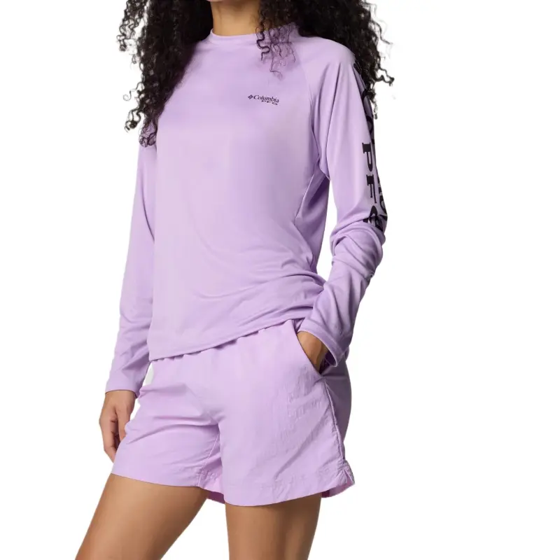 Columbia PFG Tidal Tee Raglan Sleeve T-Shirt Women's Purple-2