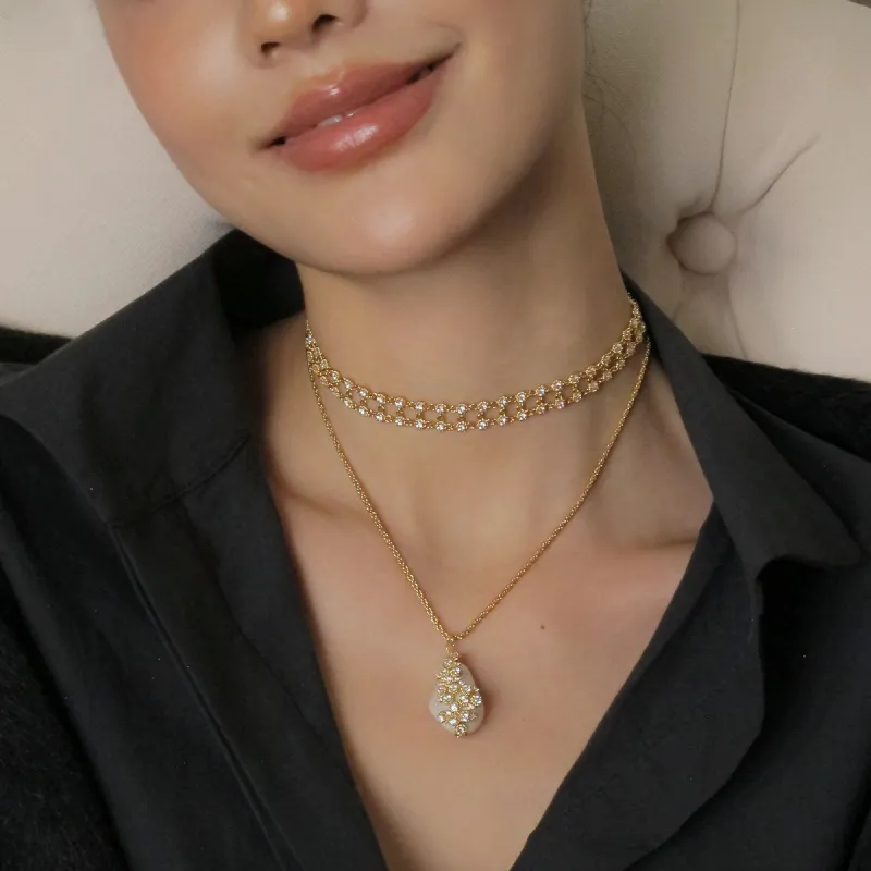 BOONEE ALUS Copper Is Karat Gold plated Necklaces Women's-3