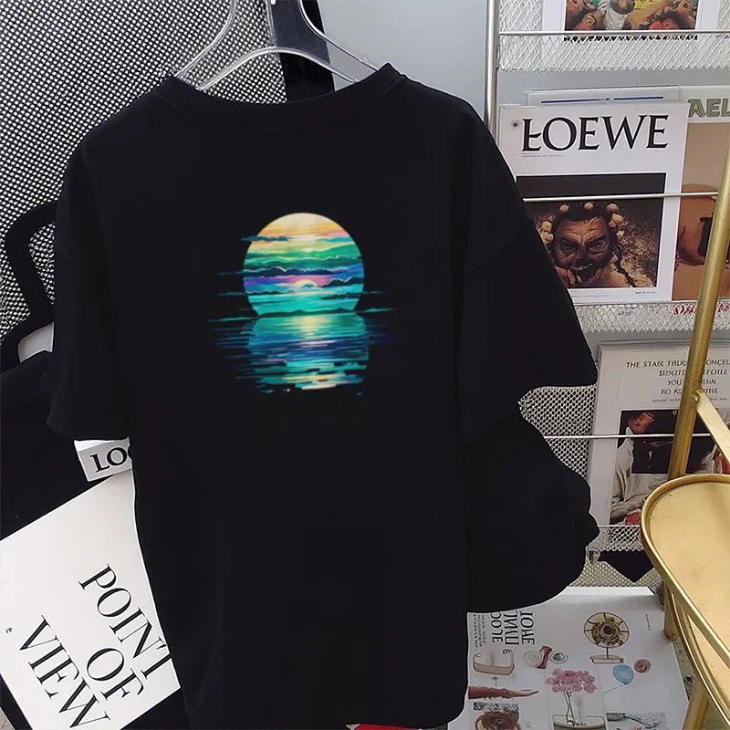 FAIRWHALE Drop Shoulder Sleeve T Shirt Women's-5