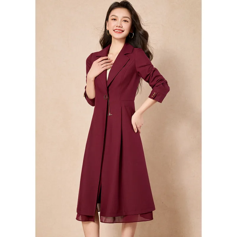 Mylan Trench Coat Women's Fuchsia-4