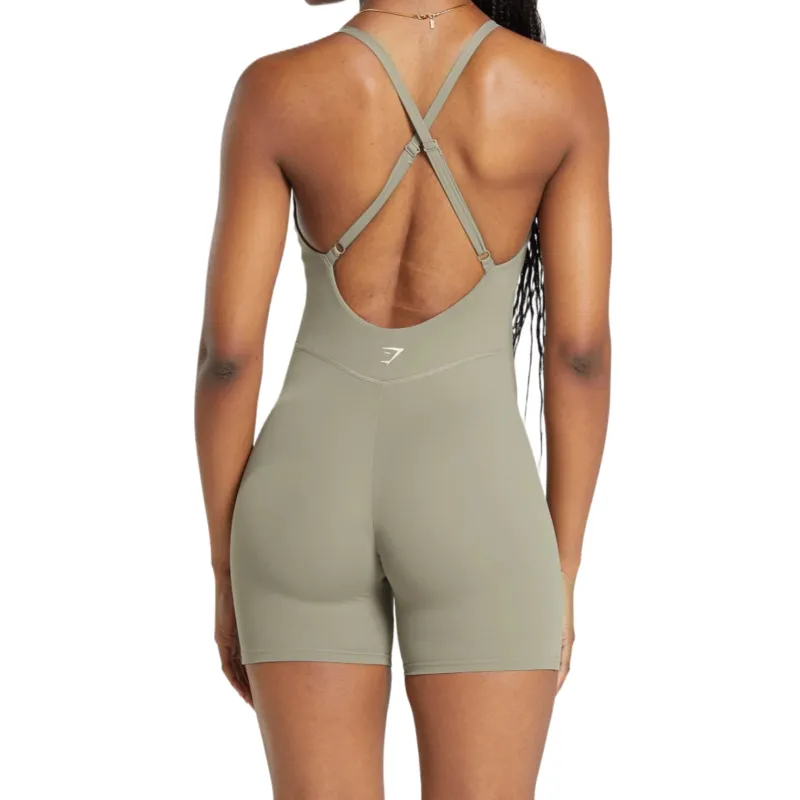 GYMSHARK Workout Clothing Women's Linen Brown-1