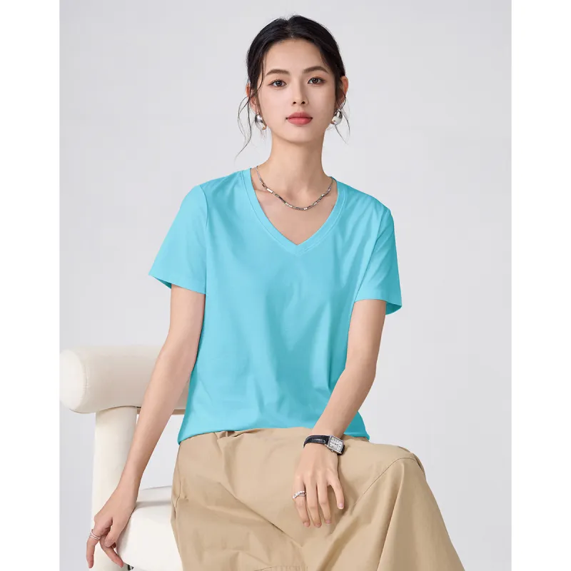 Love Elaine Regular T Shirt Women's Aqua Blue-2