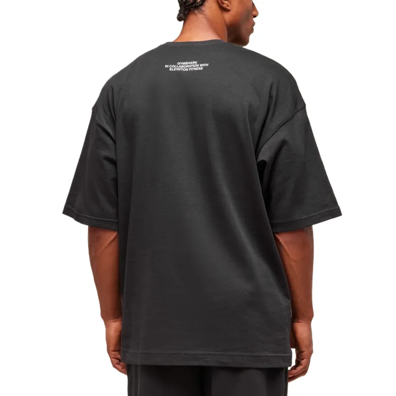 GYMSHARK GS X Elev8tion Graphic Tee T Shirt Men's Black-2