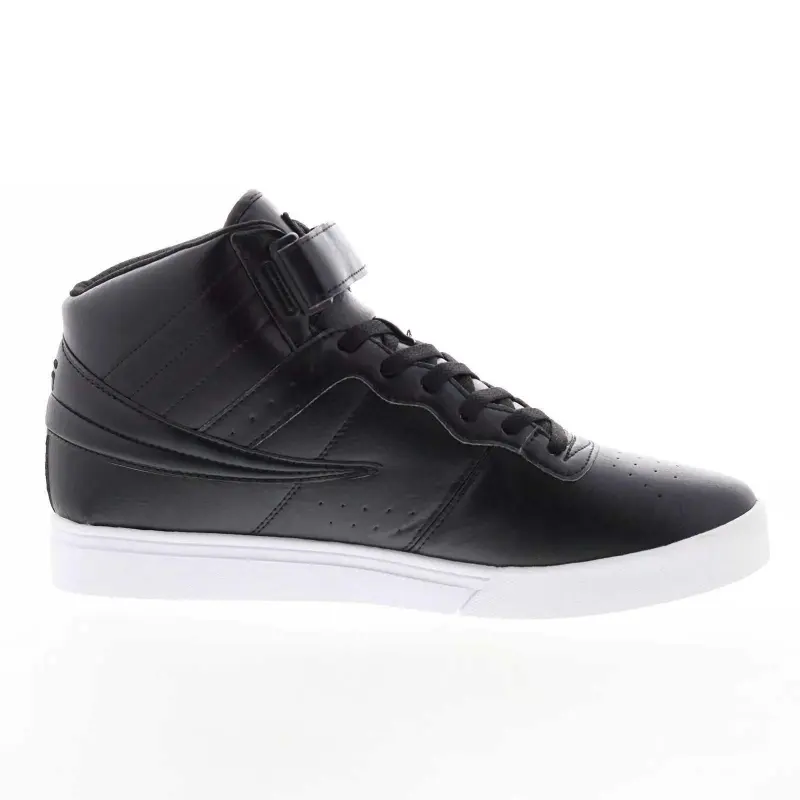 FILA VULC 13 DISTRESS High Top Skateboard Shoes Men's Black White-1