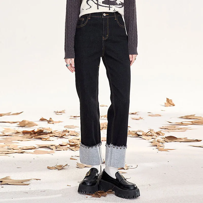 ELF SACK Black Straight Fit Jeans Women's-2