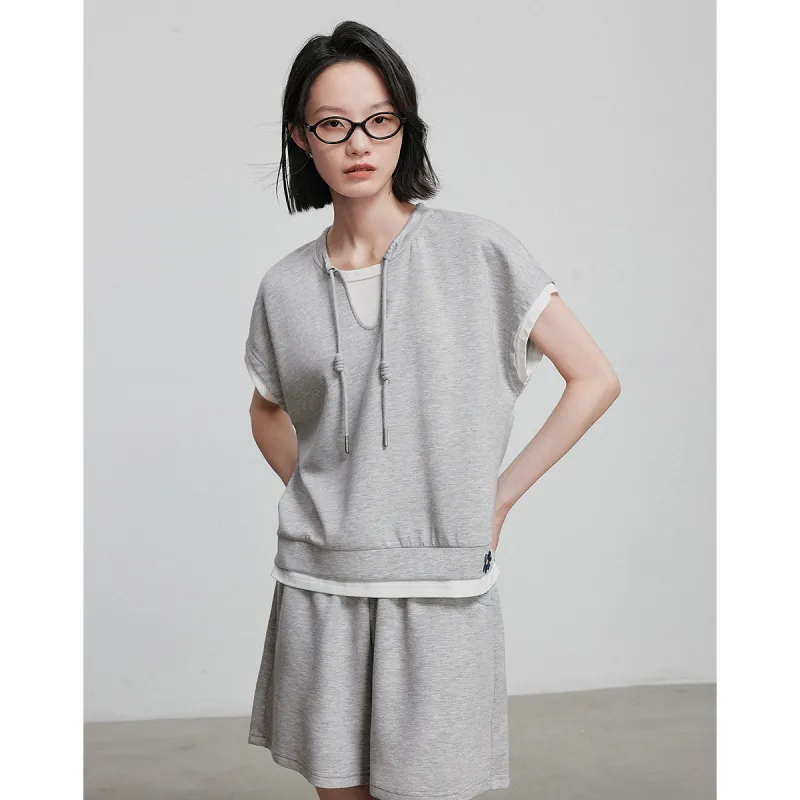 Initial Language Casual Suit Women's Heather Gray-2