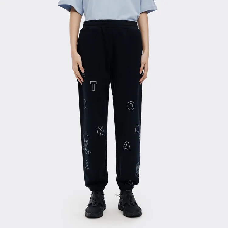 Panda Jojo X LNG X JOJO Knitted Sweatpants Unisex Black-2