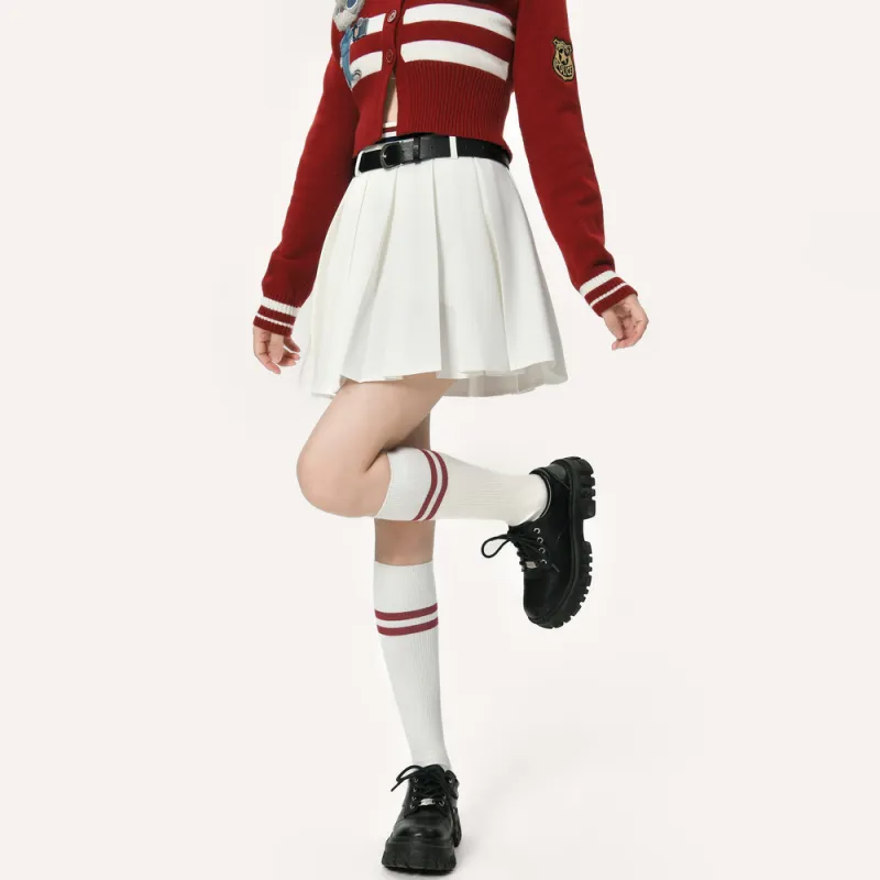 Snbl Casual Short Skirts Women's White-2