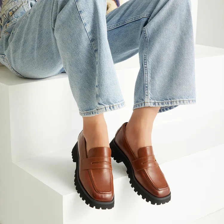 Clarks Trendy Series Casual Single Shoes Women's Dark Brown-6