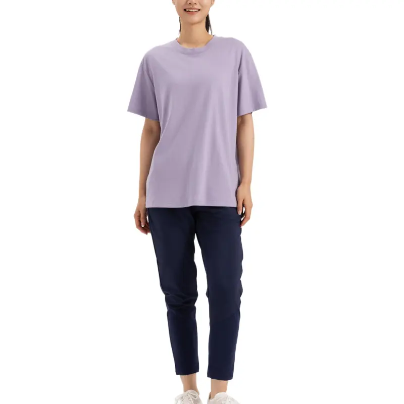 DECATHLON Drop Shoulder Sleeve T Shirt Women's Smokey Mauve-4