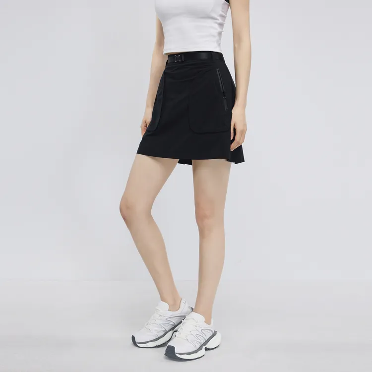 SHUIYUNJIAN Casual Short Skirts Women's Sapphire Black-3