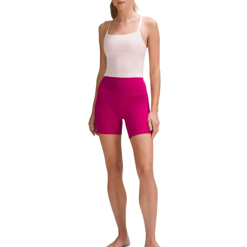 Lululemon Strappy Seamless Yoga Tank Top Light Support Sports Underwear Women's Pink-2