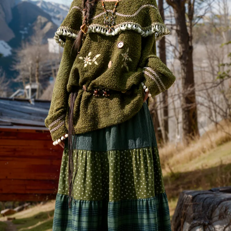 SNBL Two Piece Skirt Sets Women's Sweater+Skirt-5