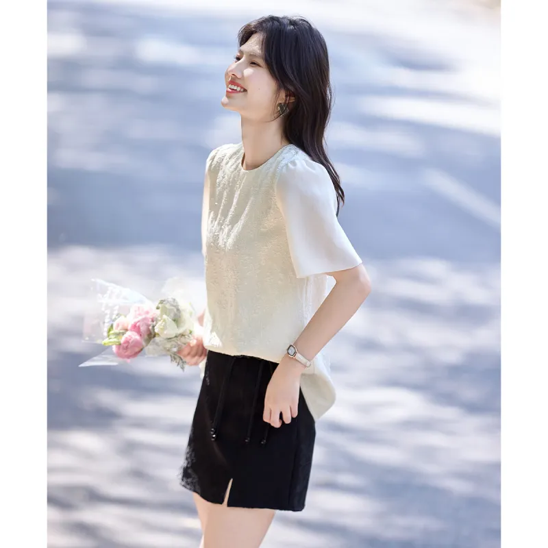 Still quiet Shirts Women's Light Apricot-1