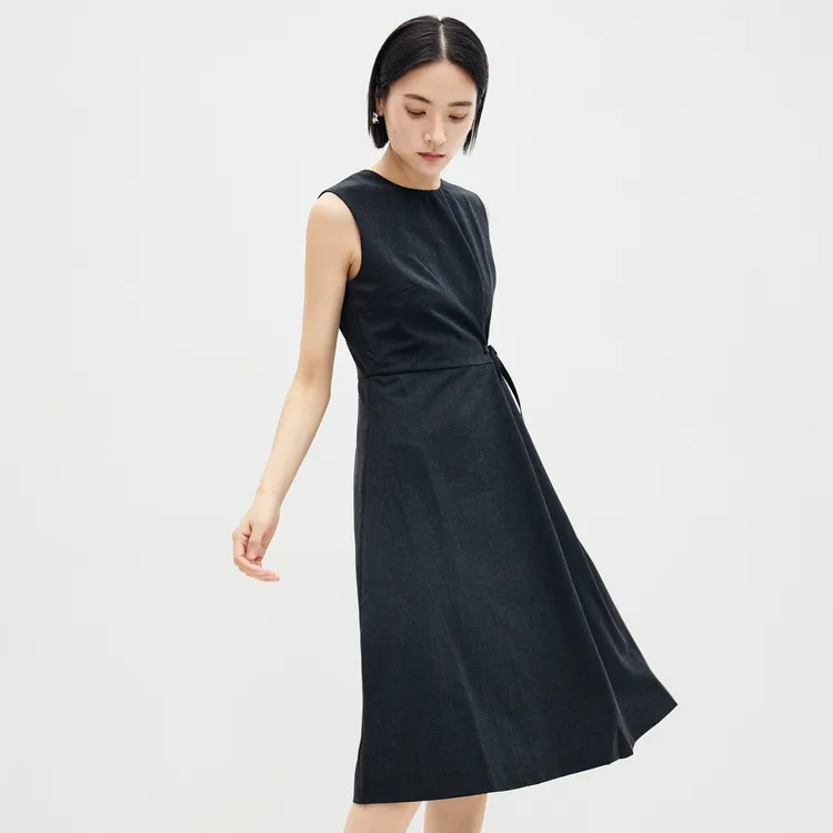 SHUIYUNJIAN Sleeveless Dress Women's Dark Gray-3