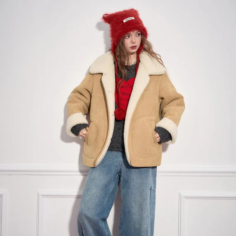 ELF SACK Puffer Jacket Women's Vintage Beige Yellow-4
