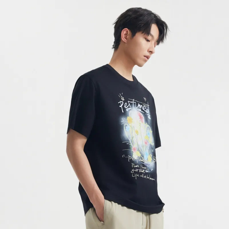 Cabbeen T Shirt Men's Coal Black 01-3