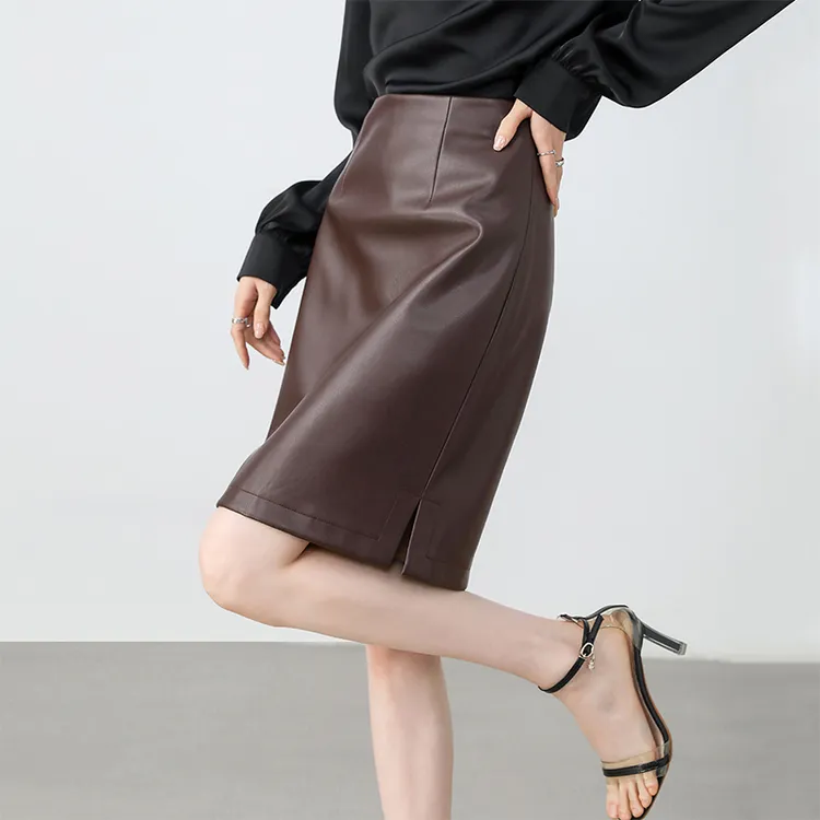 SENTUBILA Leather Short Skirts Women's-11