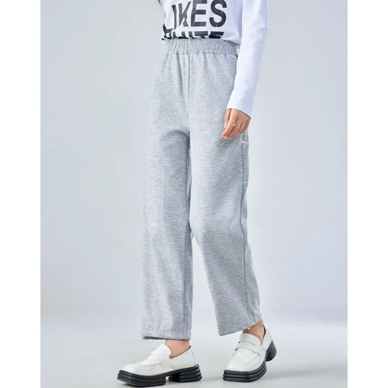 Love Elaine Spring And Fall Casual Pants Women's Gray-2
