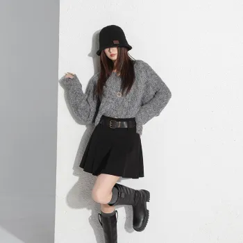 XIANSINIAO Casual Short Skirts Loose Fit Women's