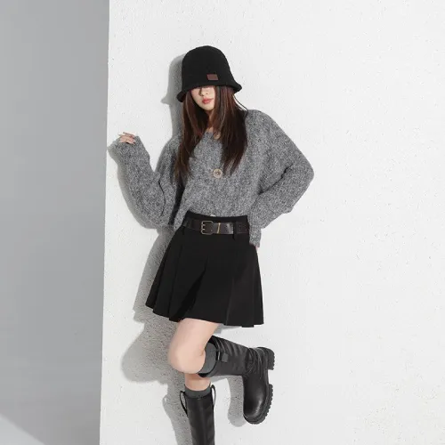 XIANSINIAO Casual Short Skirts Loose Fit Women's