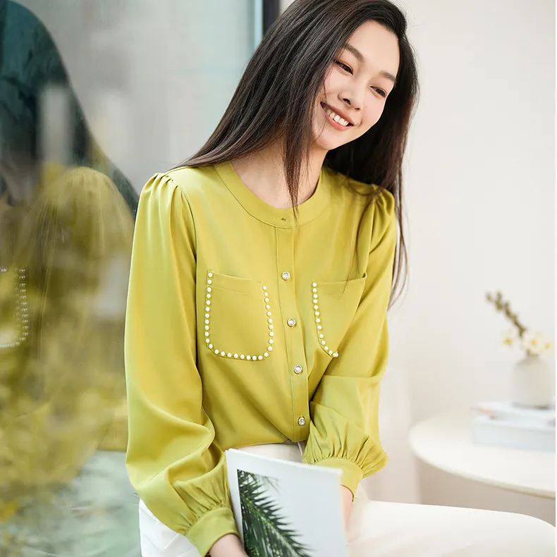 ONE SHALLOW Shirt Women's Yellow-3