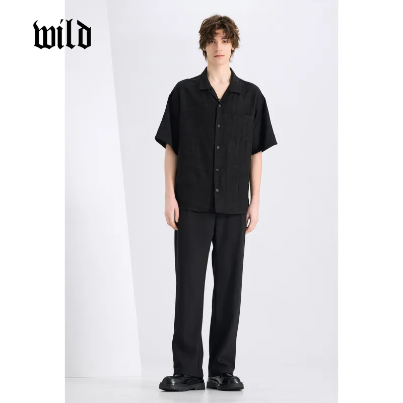 WILD LEADER Shirts Men Mysterious Black[CW5158598]-3