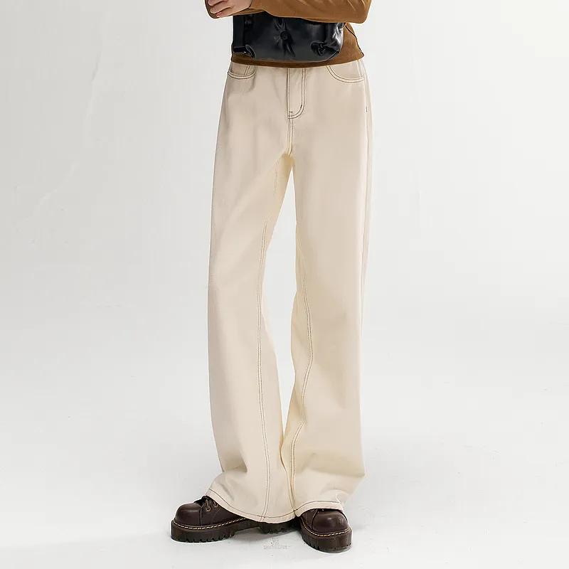 ELF SACK Jeans Women's Versatile Ecru-2