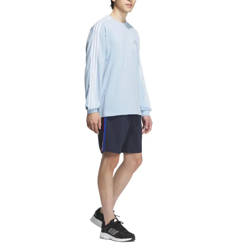 Adidas ESSENTIALS3 Stripes Plus T Shirt Men's Blue-3