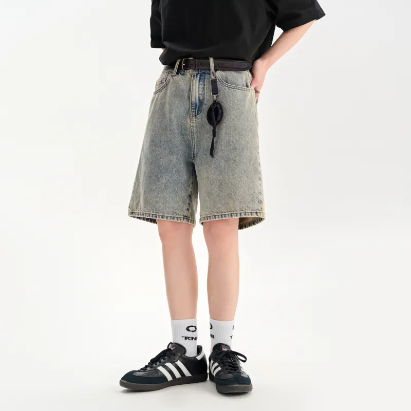 TGNS Denim Shorts Unisex Light Blue-3