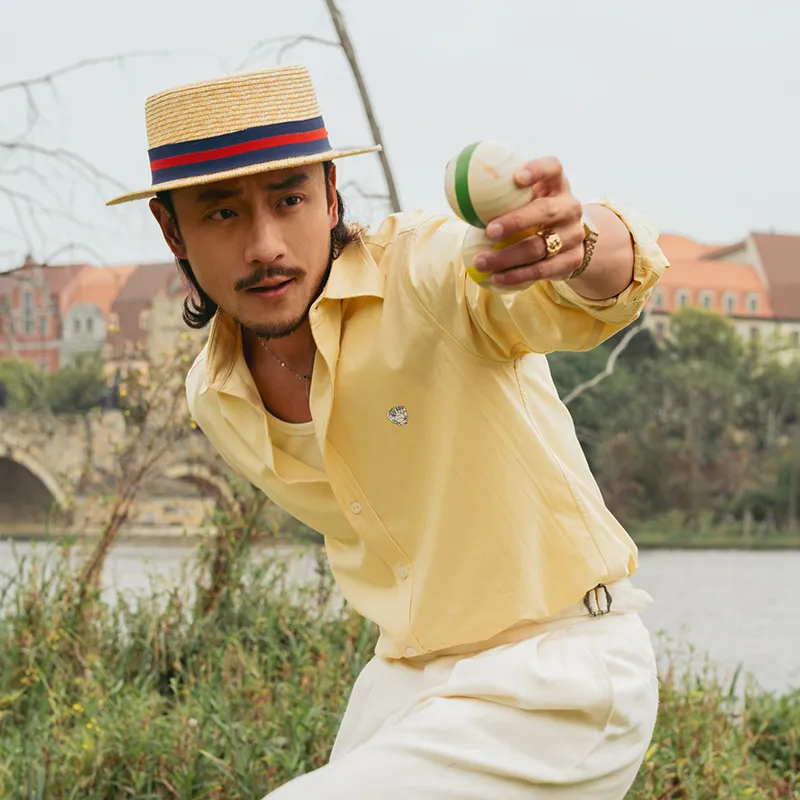 SOARIN YUPPIE Shirts Men Resolute Yellow-3
