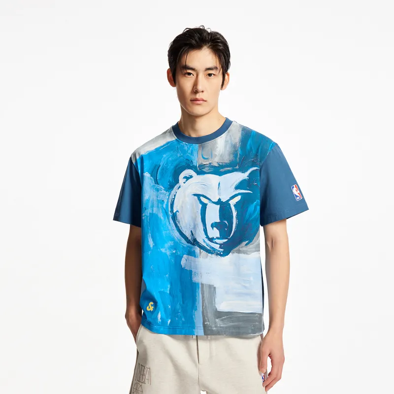 JACK JONES· JACK&JONESxNBA T Shirt Men's E41 Dark Blue-2