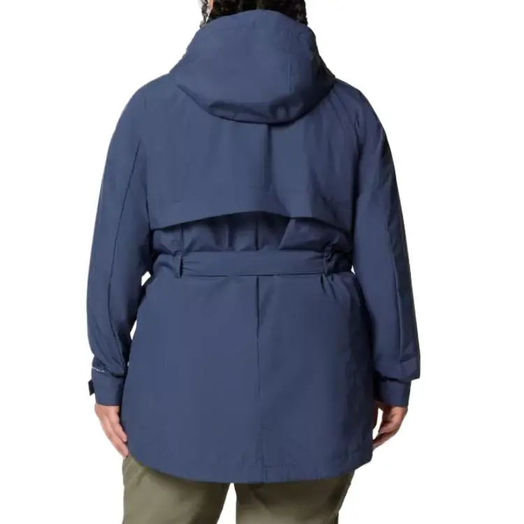 Columbia Long Valley Trench Jacket Women's Blue-1
