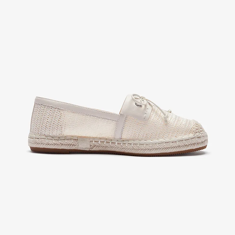 LE SAUNDA Espadrilles Women's Milk Tea Apricot+Brown BEF/Cream White OWF-5