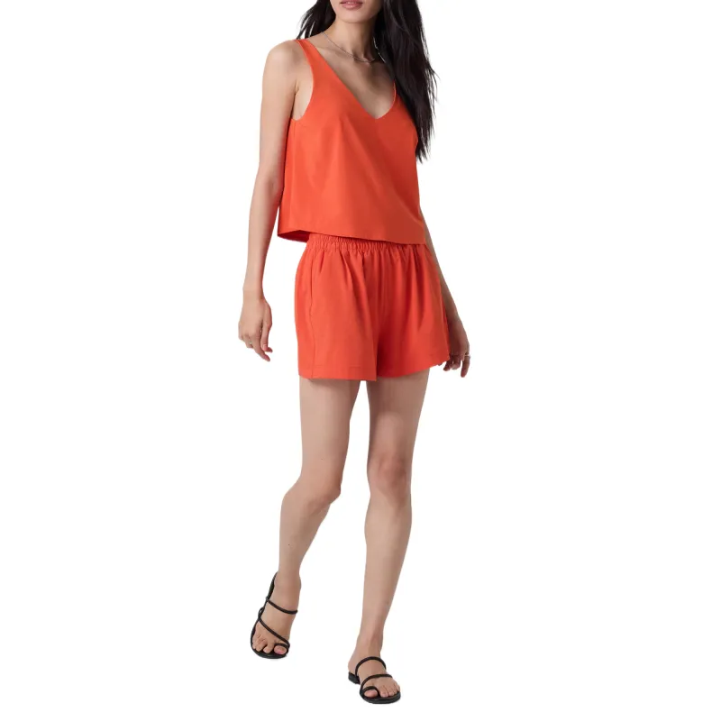 Vuori Sports Shorts Women's Bright Orange/BrightPoppy-3