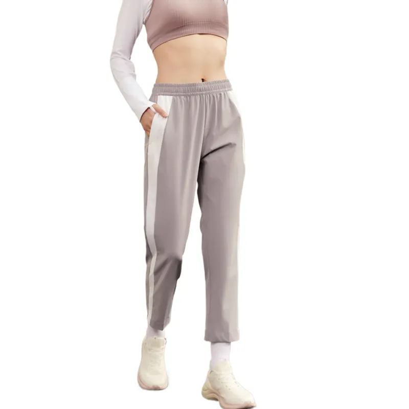 QIAODAN Casual Pants Women's Vermilion Brown Jordan White-2