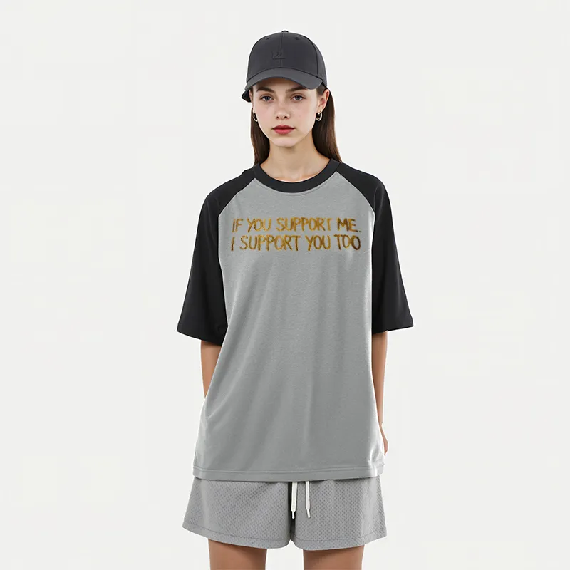 FAIRWHALE Drop Shoulder Sleeve T Shirt Women's-14