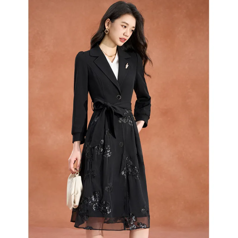 Mylan Trench Coat Women's Black-6