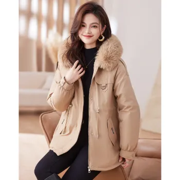 Like The Age Of Water Velvet feel Coat Women's Khaki