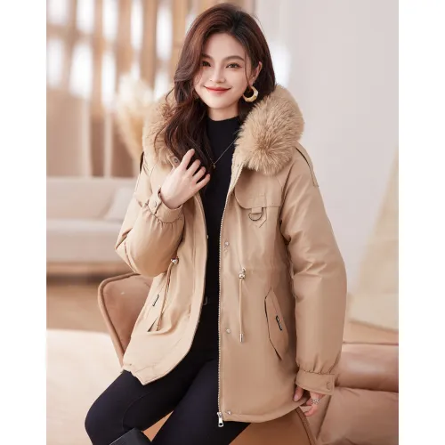 Like The Age Of Water Velvet feel Coat Women's Khaki