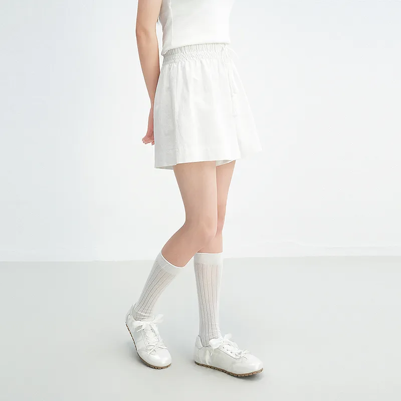 LEDIN Casual Shorts Women's Bright White In Stock-5